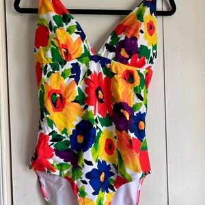 NWT Frances Valentine Reese Floral Explosion One Piece Swimsuit